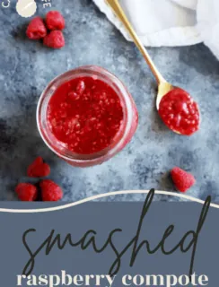 Smashed Raspberry Compote Pinterest Picture