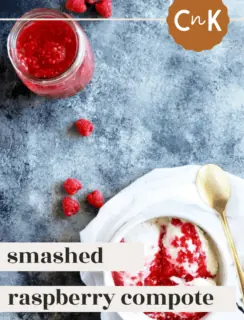 Smashed Raspberry Compote Pinterest Image