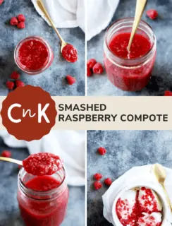 Smashed Raspberry Compote Pinterest Graphic