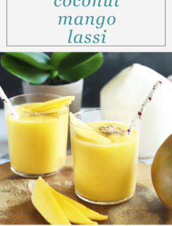 Coconut Mango Lassi Pinterest Image