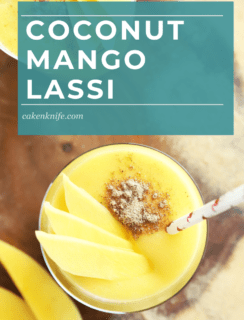 Coconut Mango Lassi Pinterest Graphic