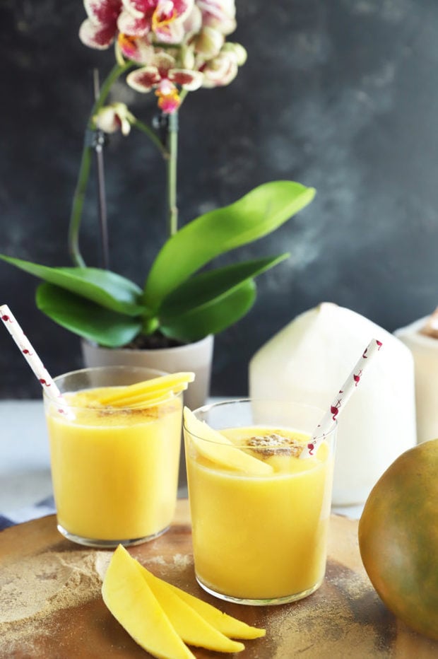 Tropical lassi in glasses image