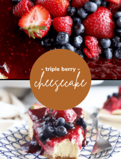 Triple Berry Cheesecake Pinterest Image