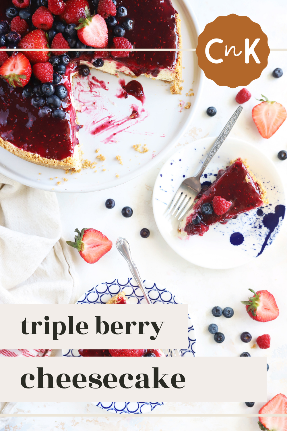 Triple Berry Cheesecake Pinterest Photo