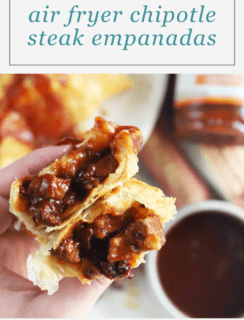 Chipotle BBQ Steak Air Fryer Empanadas Pinterest Graphic