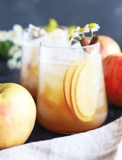 Side photo of apple bourbon smash