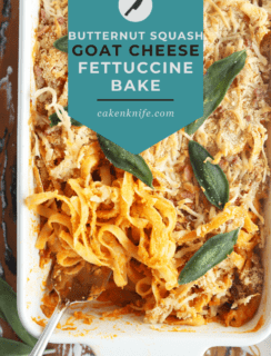 Butternut Squash Goat Cheese Fettuccine Bake Pinterest Picture