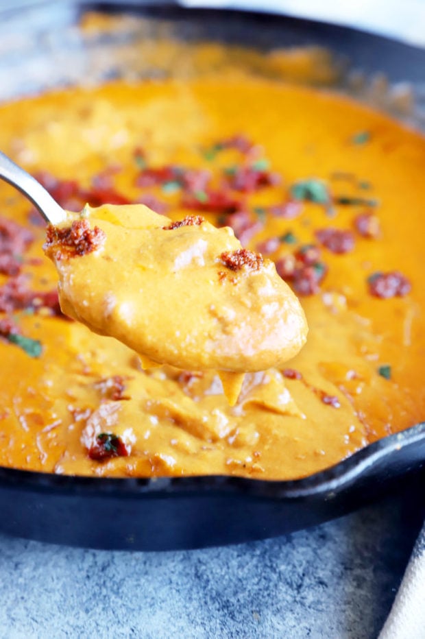 Spoonful of chipotle queso image