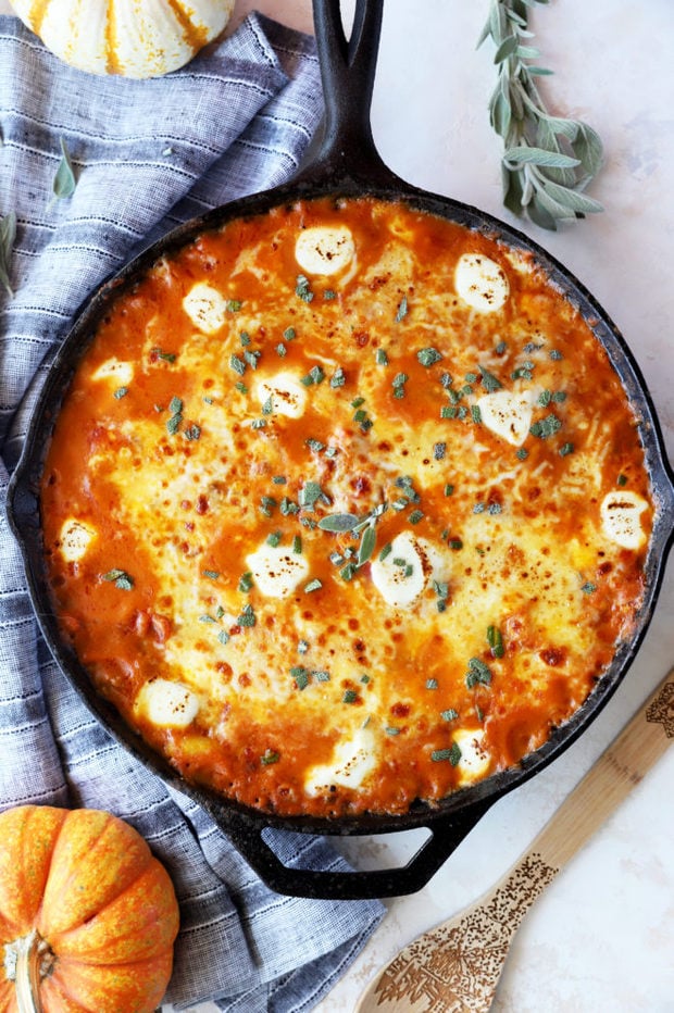 Gnocchi skillet bake with pumpkin photo