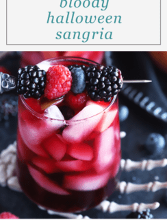 Bloody Sangria Halloween Punch Pinterest Graphic