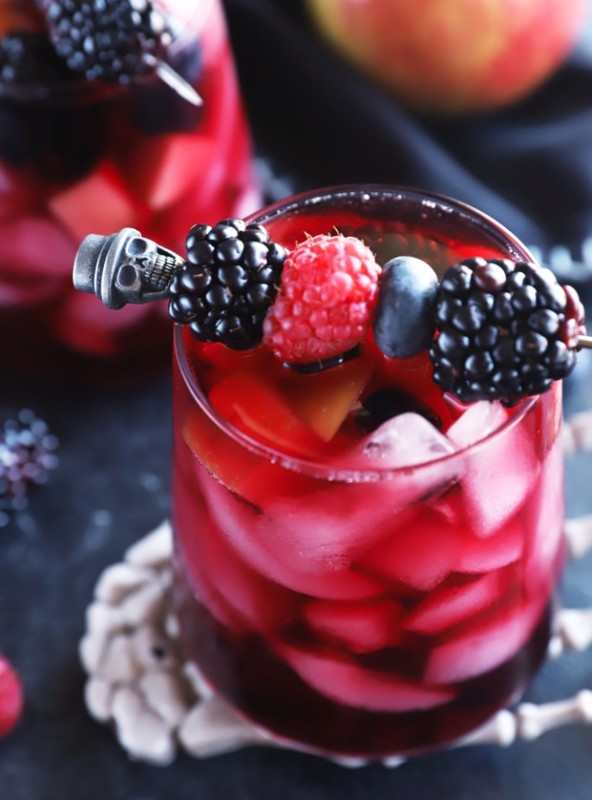 Bloody sangria in a glass image