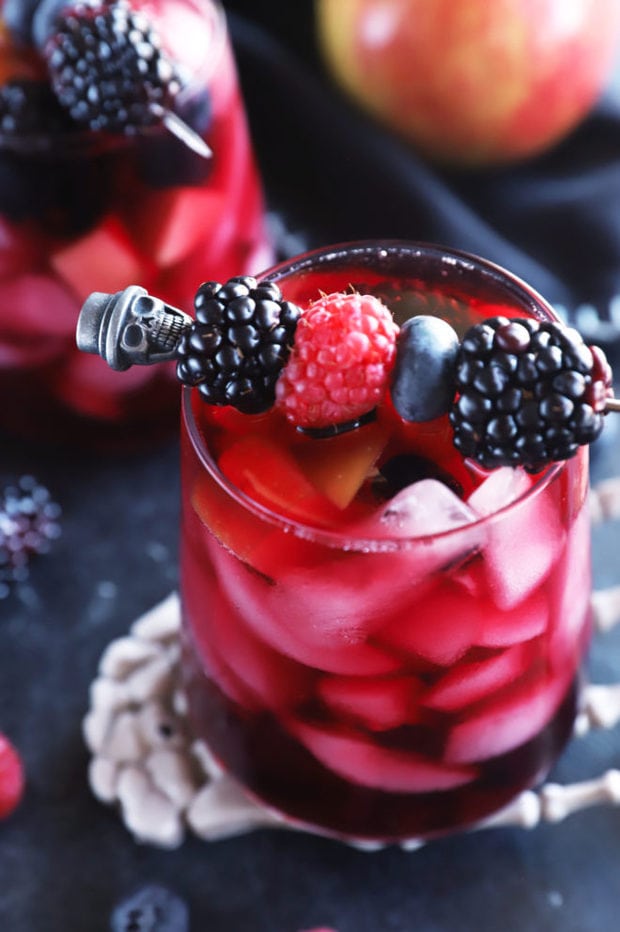 Bloody sangria in a glass image