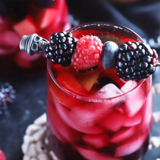 Easy Halloween Sangria: Cocktail or Mocktail