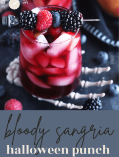 Bloody Sangria Halloween Punch Pinterest Image