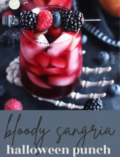 Bloody Sangria Halloween Punch Pinterest Image