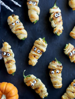 Jalapeno poppers that look like mummies image