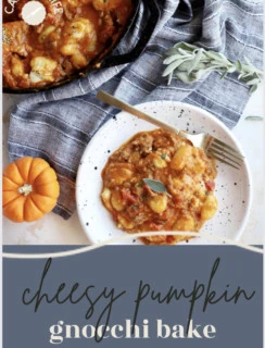 Cheesy Pumpkin Gnocchi Bake Pinterest Photo