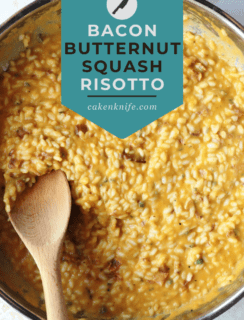 Bacon Butternut Squash Risotto Recipe Pinterest Image