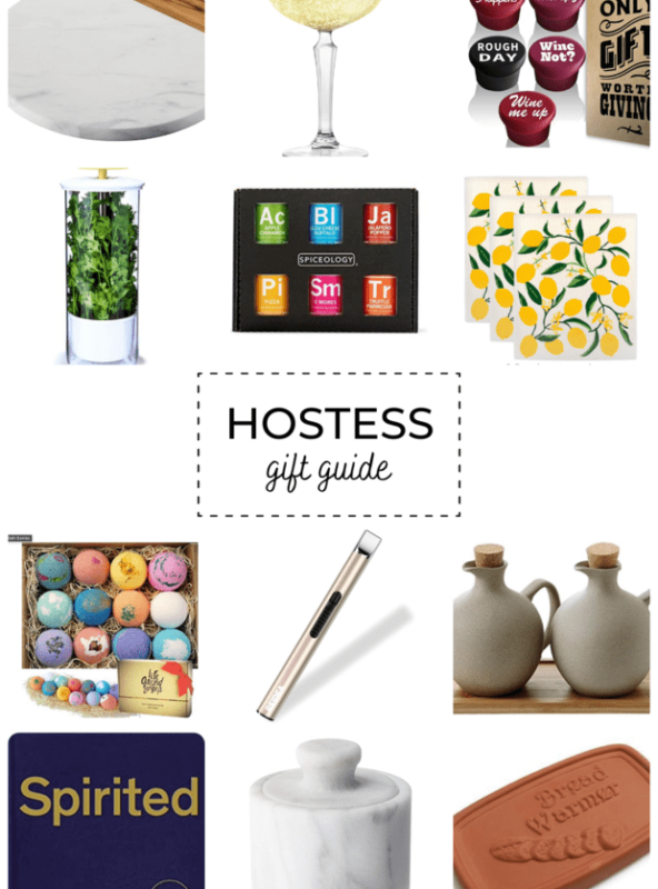 Gifts for the Host Holiday Gift Guide Pinterest Graphic