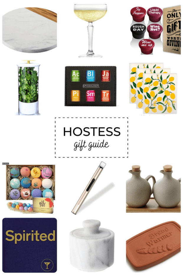 Gifts for the Host Holiday Gift Guide Pinterest Graphic