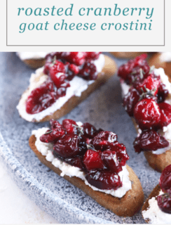 Roasted Cranberry Goat Cheese Crostini Pinterest Graphic