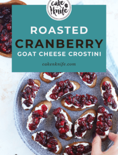 Roasted Cranberry Goat Cheese Crostini Pinterest Image