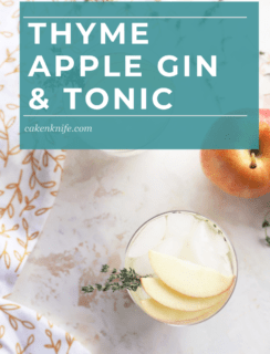 Thyme Apple Gin and Tonic Pinterest Graphic