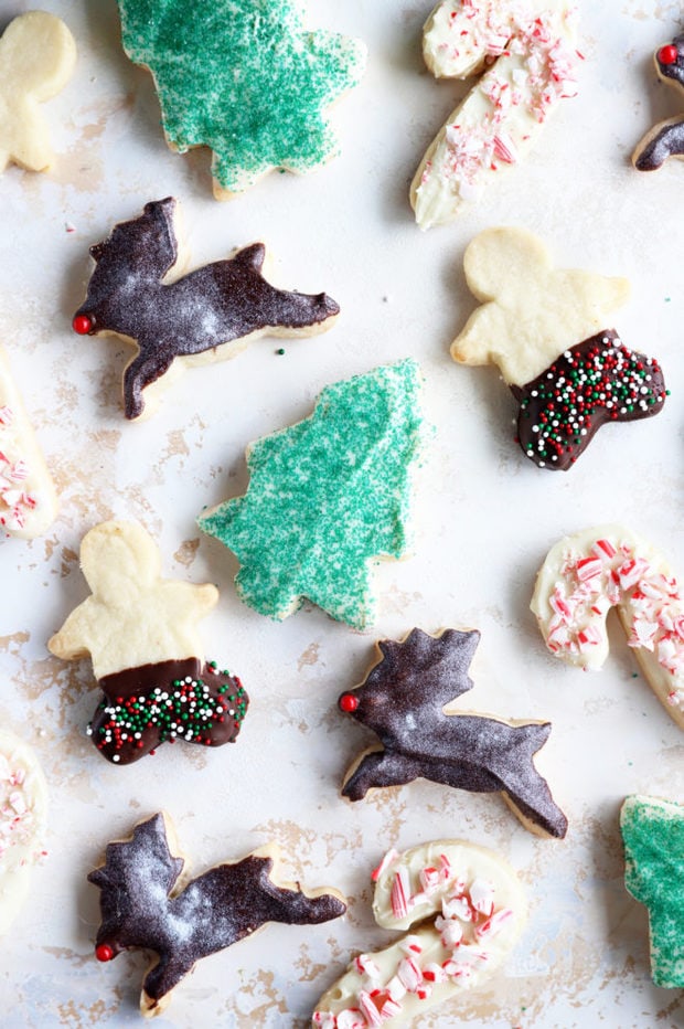 Overhead image of shortbread cookies