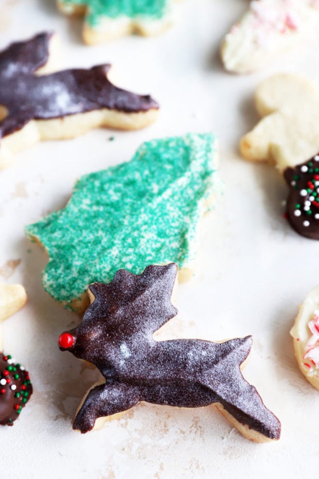 Reindeer shortbread cookie image
