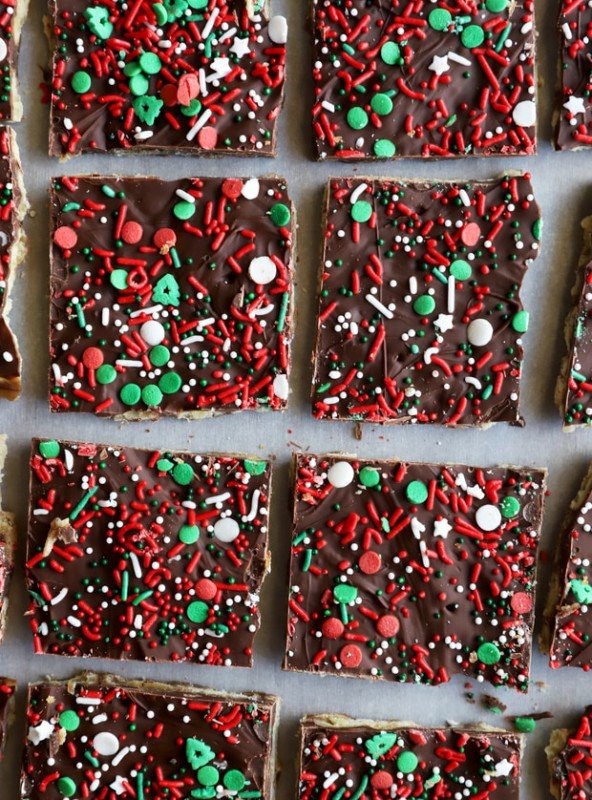 Overhead image of christmas chocolate dessert