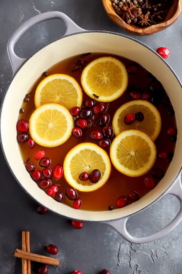 Overhead hot mulled cider image