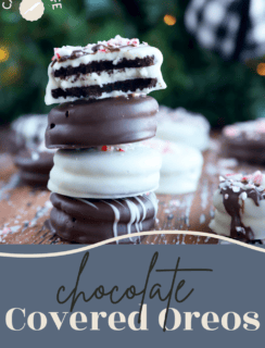 Chocolate covered oreos Pinterest image