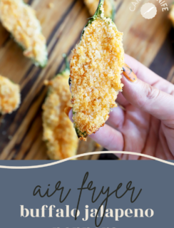 Air Fryer Buffalo Jalapeño Poppers Pinterest Graphic