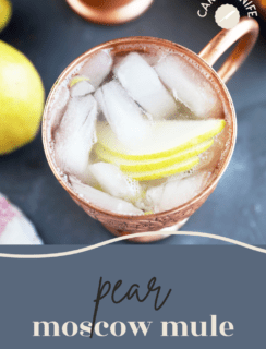 Pear Moscow Mule Recipe Pinterest Image