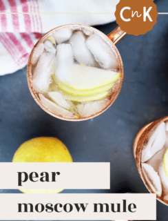 Pear Moscow Mule Recipe Pinterest Graphic