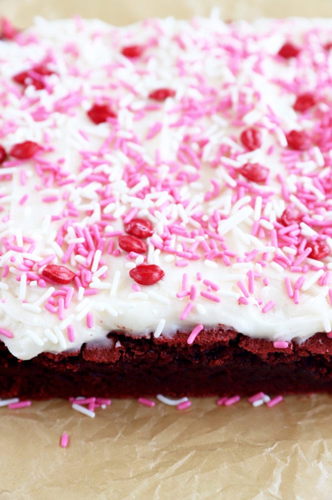 Champagne frosting on brownies image