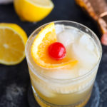 Jameson Whiskey Sour Cocktail with garnish