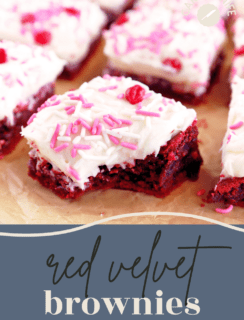Red Velvet Brownies Pinterest Image