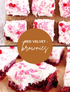 Red Velvet Brownies Pinterest Image