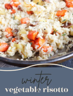 Winter Roasted Vegetable Risotto Pinterest Image