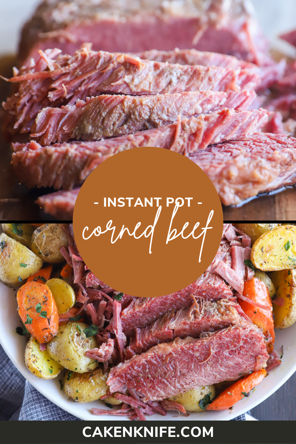Instant Pot Guinness Corned Beef Cake 'n Knife