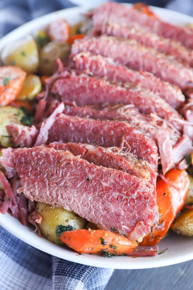 Photo of sliced beef and vegetables