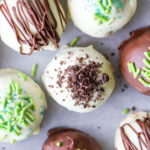 Overhead image of Bailey's truffles