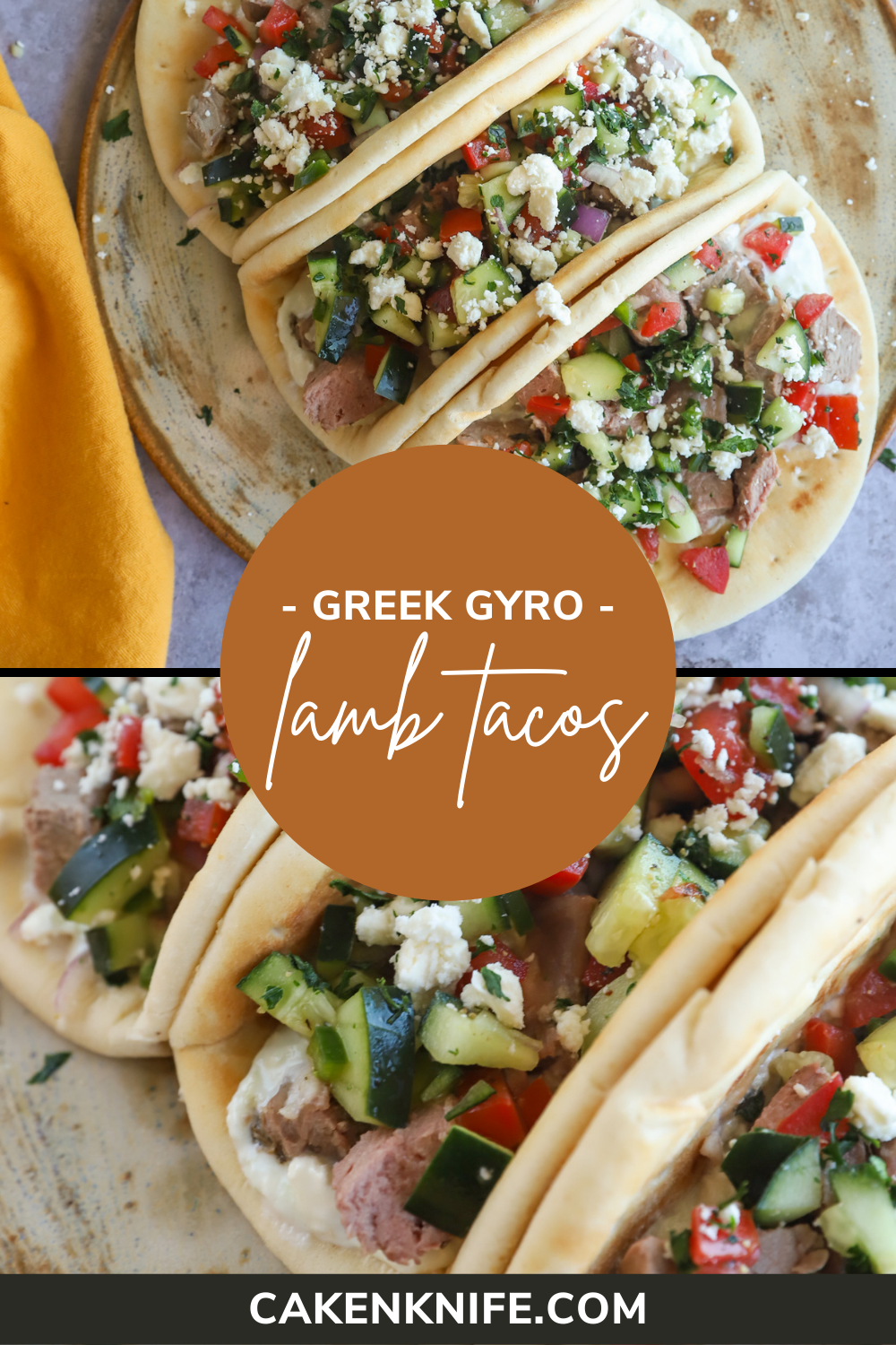 Greek Gyro Lamb Tacos | Cake 'n Knife