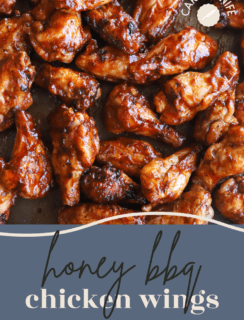 Honey BBQ Grilled Chicken Wings Pinterest Image