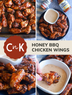 Honey BBQ Grilled Chicken Wings Pinterest Graphic