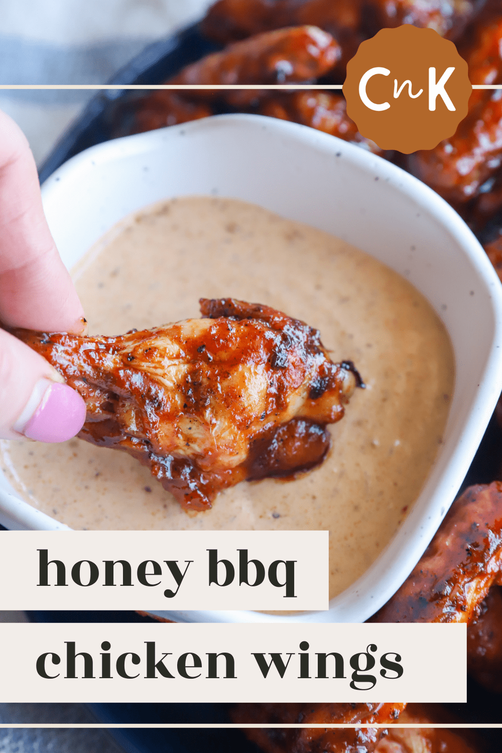 Honey BBQ Grilled Chicken Wings Cake 'n Knife