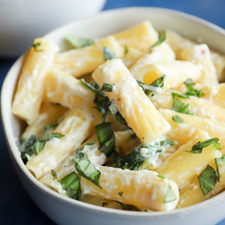 Lemon Ricotta Pasta in a bowl image