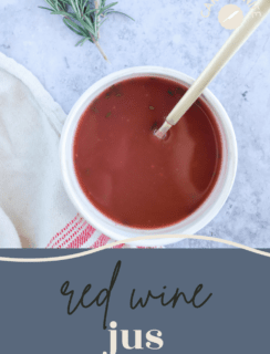 Red Wine Jus Pinterest Image