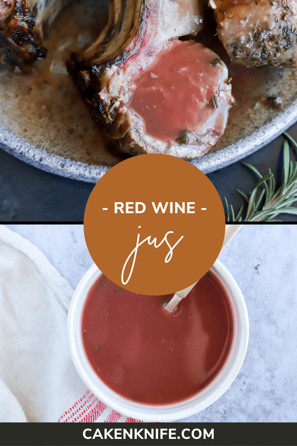 Herb Crusted Rack of Lamb with Red Wine Sauce | Cake 'n Knife